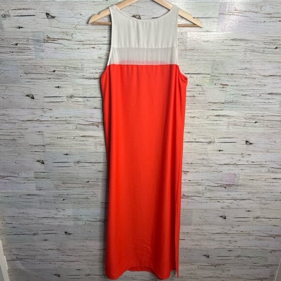 Bb Dakota orange white maxi dress size  medium - Picture 8 of 8